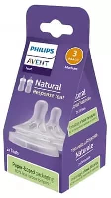 Philips Avent 2 Natural Response Teats Flow 3+1m 2